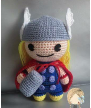 Nuñeco tejido a gancho thor