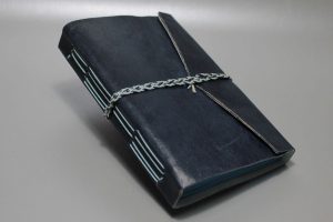 Libreta De Piel Azul