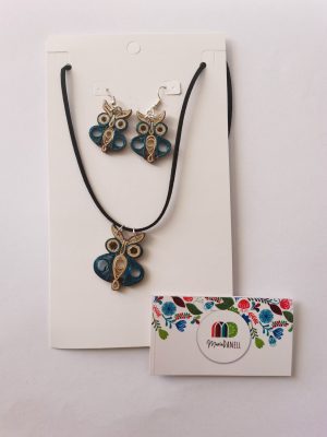 Collar de Filigrana Buho Aqua