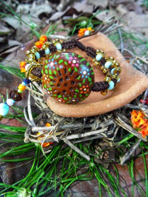 Brazalete Flor De Barro y Miel