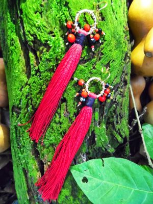 Aretes Cascada Coralillo
