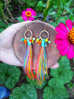 Aretes Cascada Arcoiris